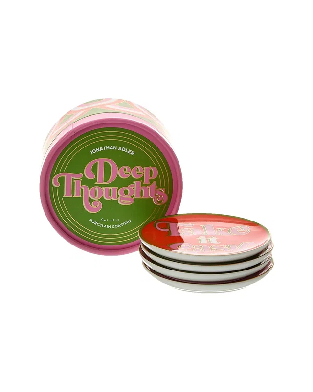 Jonathan Adler Set of 4 Deep Thoughts Coasters, image 1 of 1 from Rue La La
