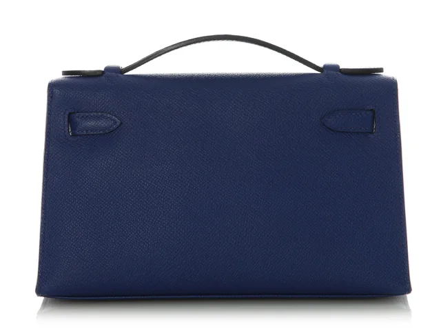 Hermès Bleu Electrique Epsom Kelly Pochette in Blue Epsom leather from Ann's Fabulous Finds, photo 4 of 11