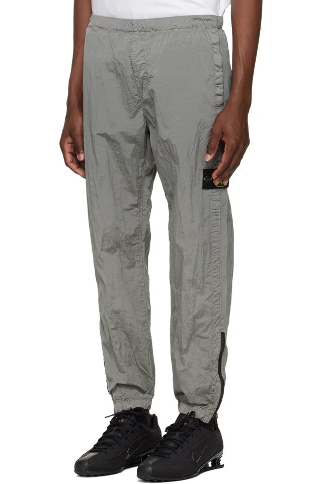 Stone Island Gray 3100035 Nylon Metal ECONYL Trousers, photo 4 of 5 from SSENSE