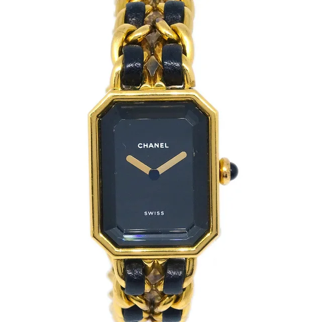 Chanel Premiere Quartz Watch Gold #M in Gold Leather from AMORE Vintage Tokyo