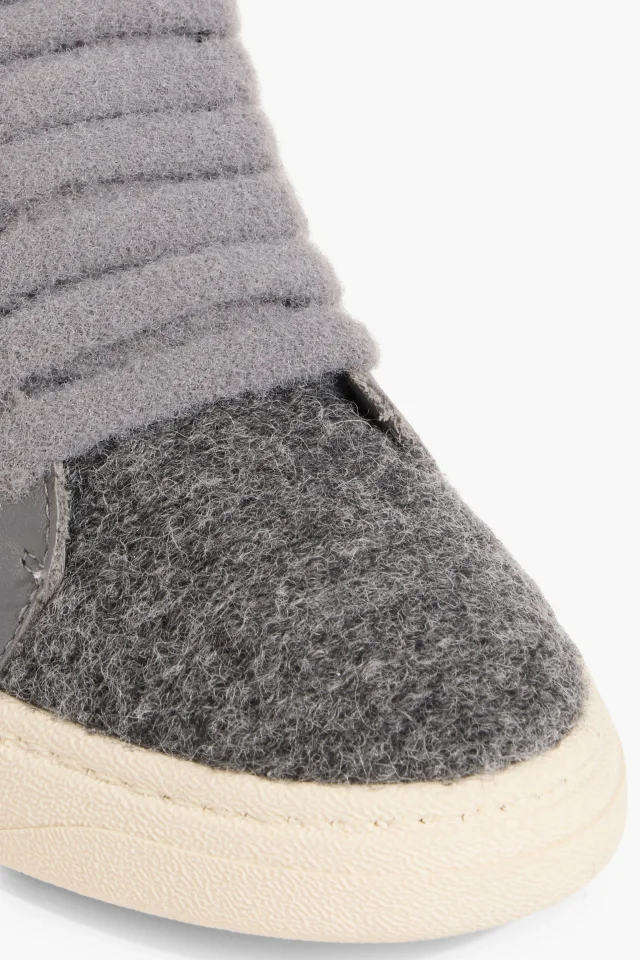 Giuseppe Zanotti GZ94 Brushed-Felt and Leather Sneakers, photo 4 of 4 from THE OUTNET