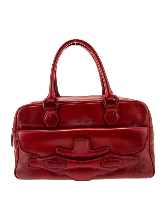 Valentino Garavani Top Handle Other bag in Red Suede from The RealReal