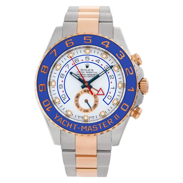 Unused Rolex Yacht-Master II 44mm 116681 in Rose Gold, Stainless Steel from Gray And Sons