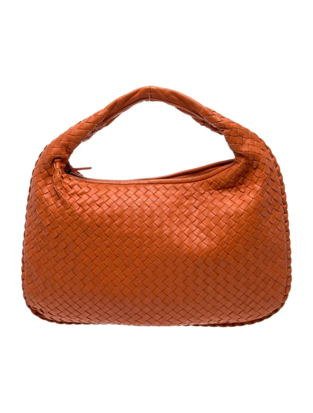 Bottega Veneta Intrecciato Veneta Hobo Small in orange Woven leather from The RealReal