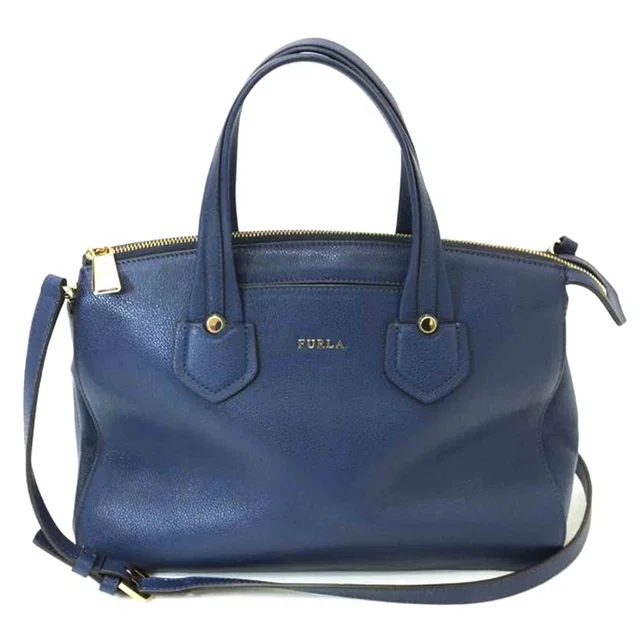 Furla Leather Giada Leather Satchel Handbag Blue in blue Leather from Poshmark