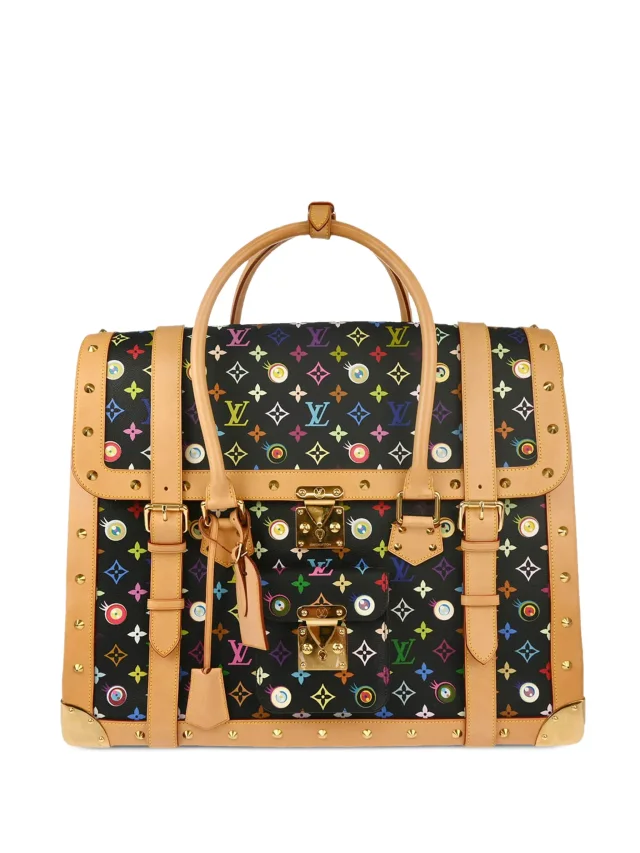 Louis Vuitton Pre-Owned x Takashi Murakami 2003 Eye Love Tote Bag | Black | FARFETCH in Black Calfskin from Farfetch