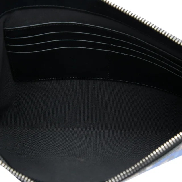 Beige Burberry House Check Canvas Graffiti Zip Pouch Clutch Bag in Beige Canvas from Designer Revival, photo 4 of 5