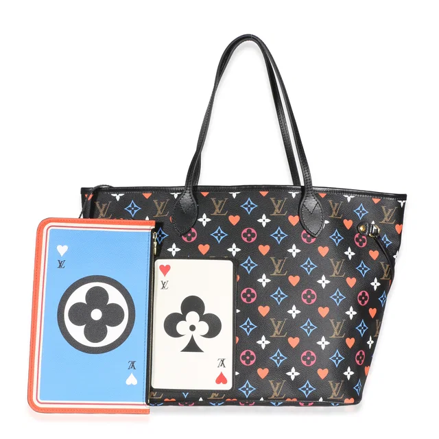 Louis Vuitton Black Multicolor Monogram Canvas Game On Neverfull MM in Black Coated canvas from myGemma