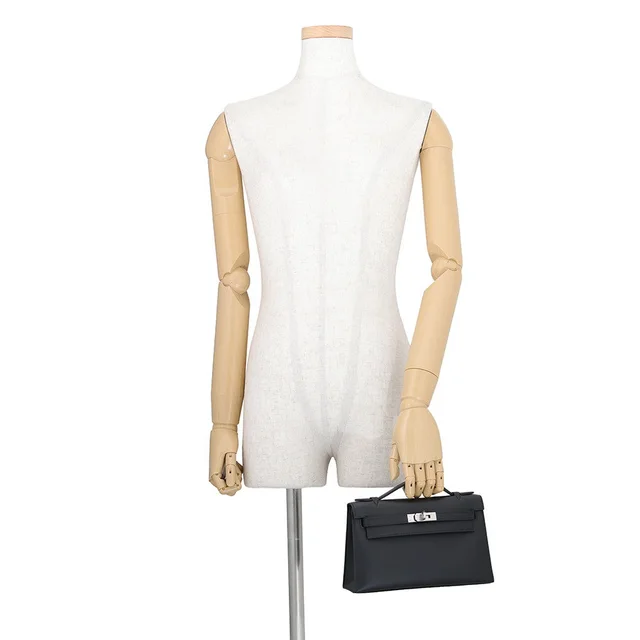 Hermès PochetteKelly Black Swift Leather in Black Swift leather from GALLERY RARE, photo 2 of 2