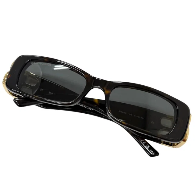 Balenciaga BB Logo Eyewear Sunglasses Brown Marble Gold 51 in Brown from The Reluxe
