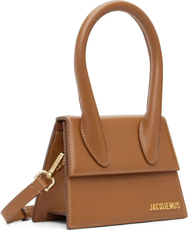 Jacquemus Le Chiquito Mini Leather Brown Bag in Brown Leather from HEWI