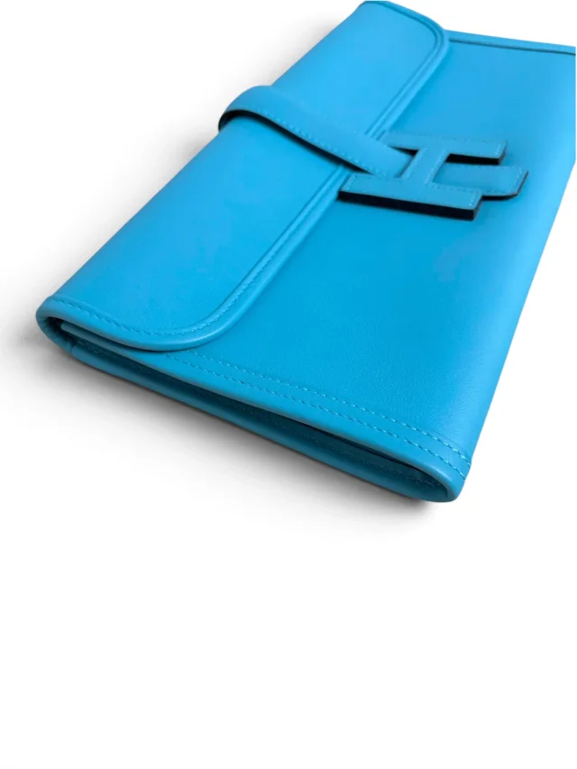 Hermès Bleu Saint Cyr Swift Jige Elan Clutch 29 in Blue Swift leather from Season 2 Consign, photo 3 of 6