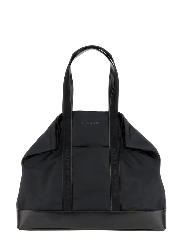 Alexander McQueen Tote Bag — Black Nylon in Black Nylon from HEWI