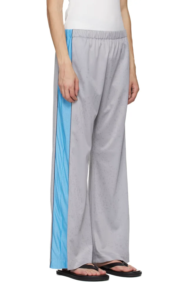 Serapis Gray Football Track Pants, photo 2 of 4 from SSENSE