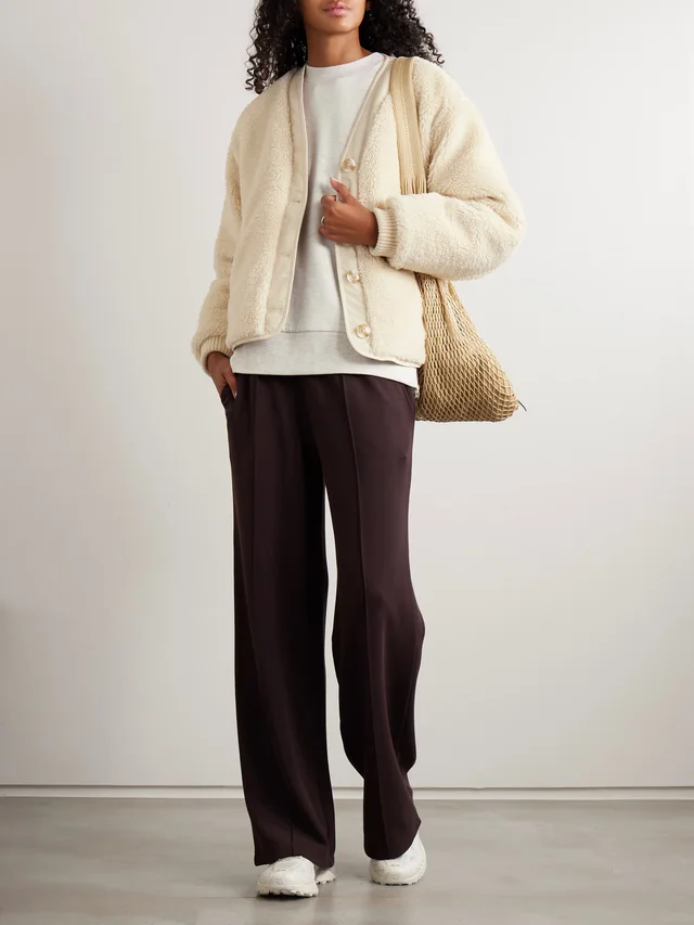VARLEY Drew reversible fleece and quilted shell jacket in Beige, photo 2 of 2 from NET-A-PORTER (Canada)