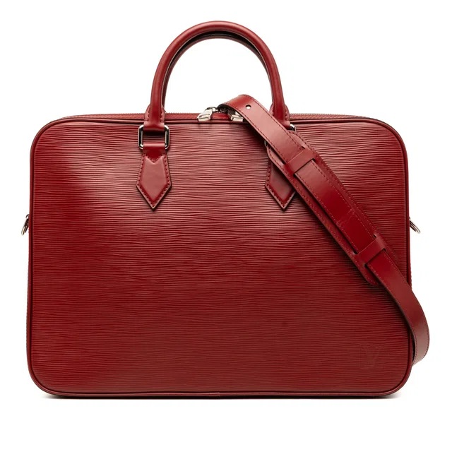 Red Louis Vuitton Epi Dandy MM Business Bag in Red Leather from Designer Revival