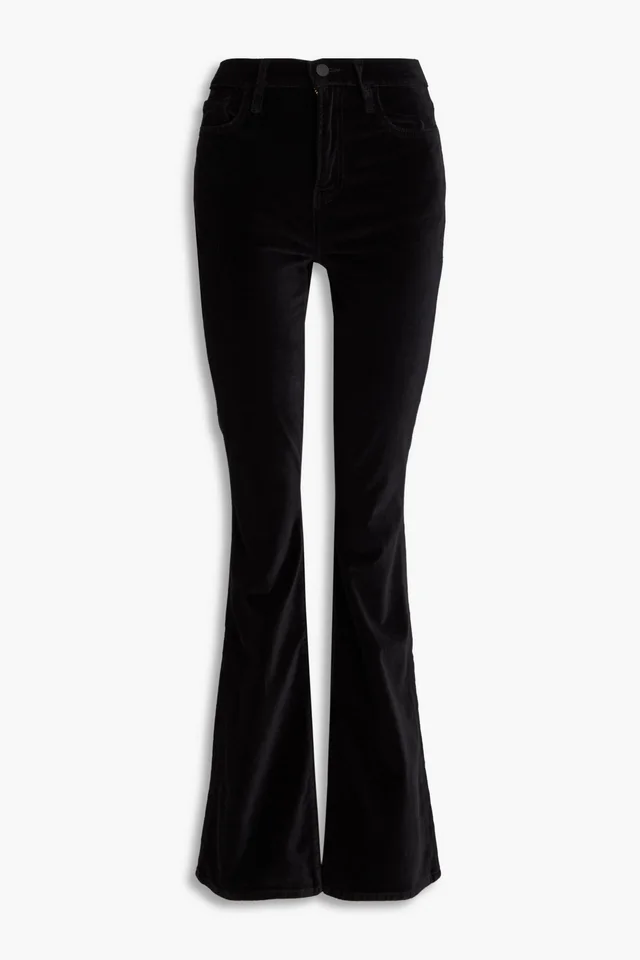 Frame Le High Cotton-Blend Velvet Flared Pants from THE OUTNET, photo 1 of 1