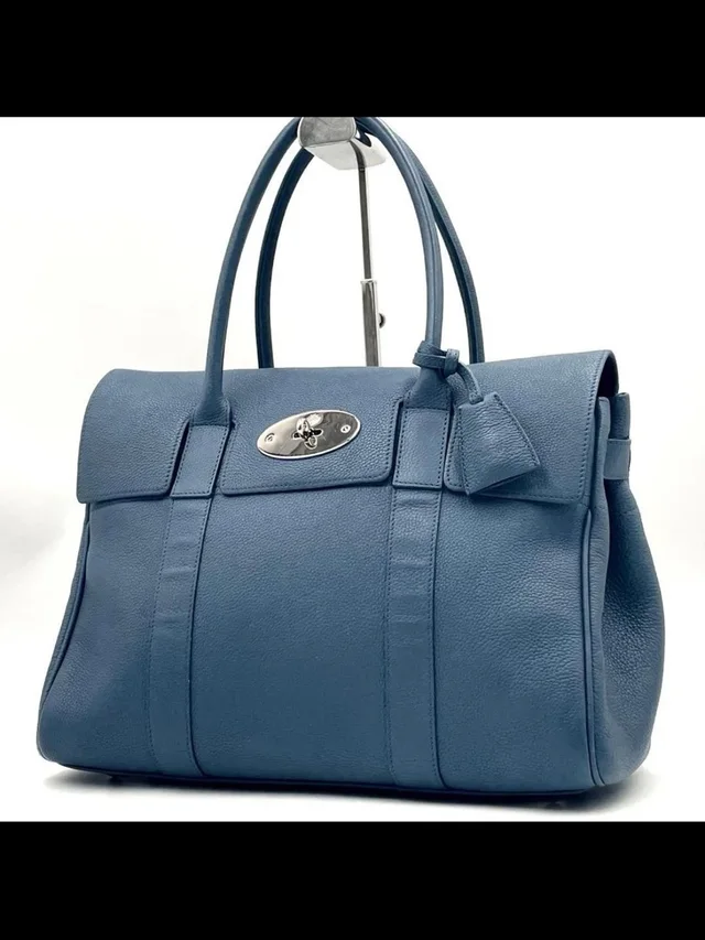 Mulberry Satchel With Turn-Lock Closure in blue Leather from Poshmark