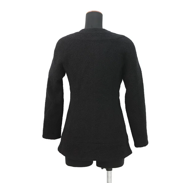 Chanel Collarless Jacket Size 34 BlackP61936-V30843-94305 Wool80% Silk12% Polyamide8% from GALLERY RARE, photo 2 of 2