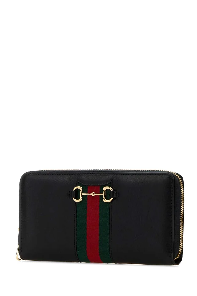 Gucci Horsebit-Trimmed Calf Skin Wallet — Black in Black Calfskin from HEWI, photo 2 of 2