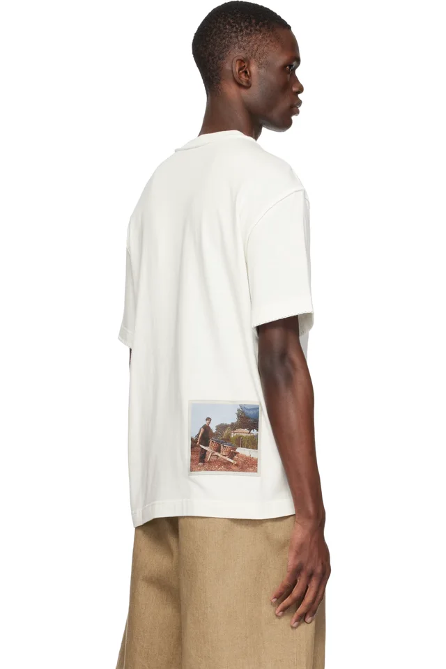 JACQUEMUS Off-White 'The Paysan short-sleeve' T-shirt, photo 3 of 4 from SSENSE