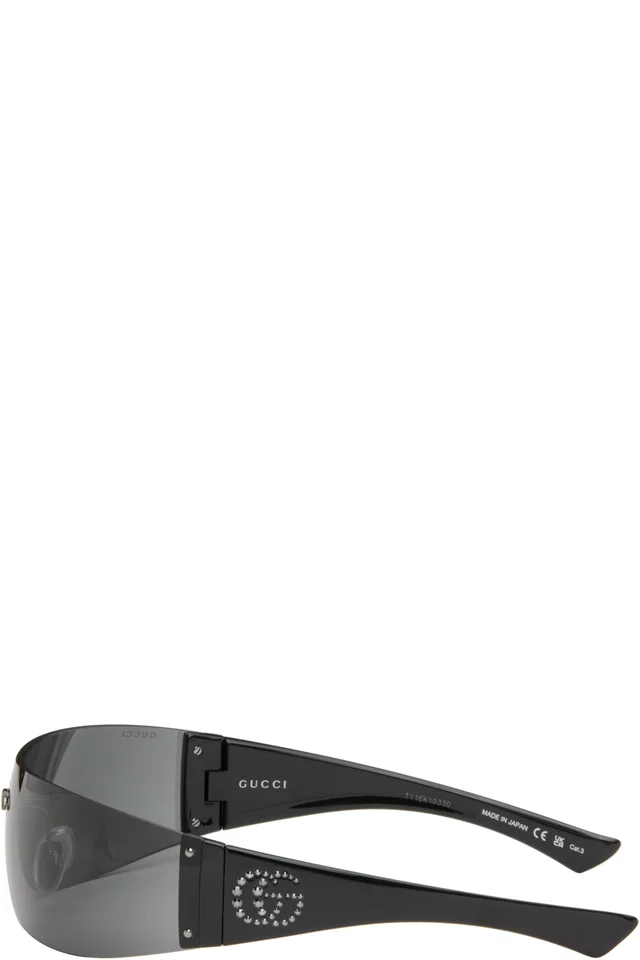 Gucci Black Leonie Mask Sunglasses, photo 3 of 4 from SSENSE