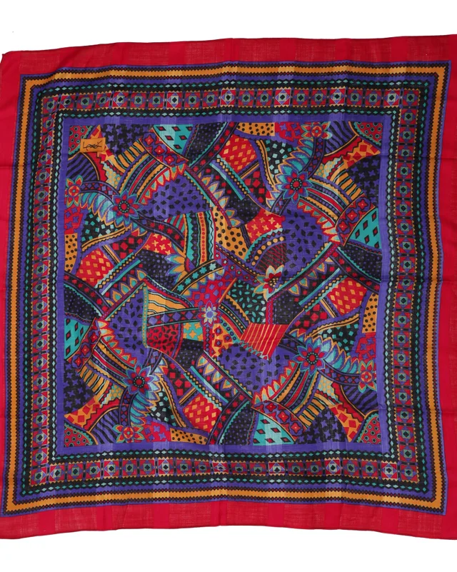 Saint Laurent Large Yves Silk Scarf in Silk from A Retro Tale, photo 2 of 2