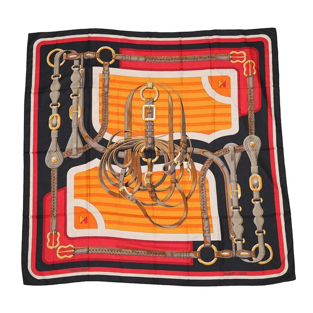 Hermès Giant Square COATHING Size 140 Black/Red/Multicolor Cashmere65% Silk35% in Black from GALLERY RARE