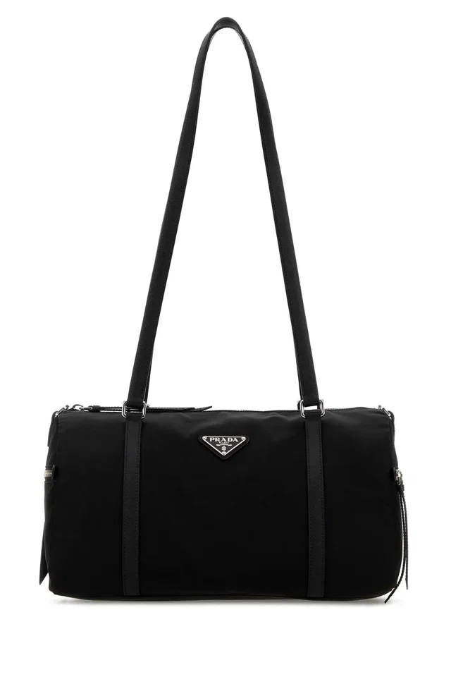 Prada Bauletto Shoulder Bag — Black in Black Nylon from HEWI