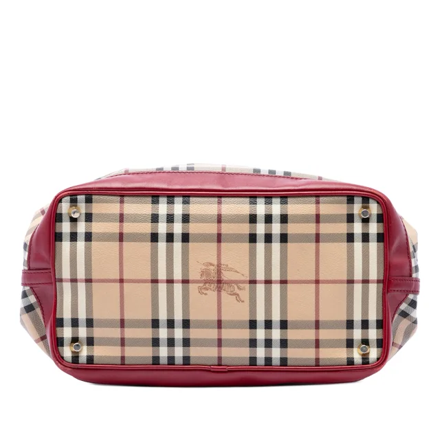 Burberry Haymarket Check Coated Canvas Golderton Satchel in Beige Coated canvas from Designer Revival, photo 3 of 6