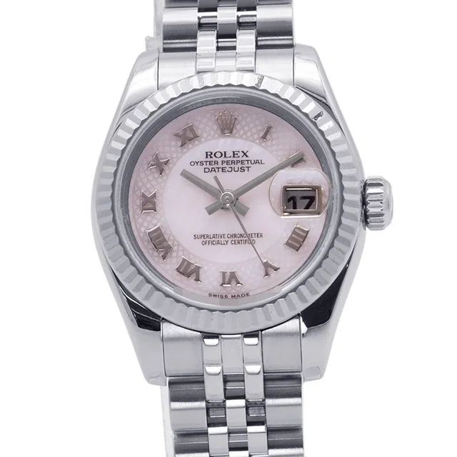 Rolex Datejust W26mm Stainless Steel K18WG Pink shell Dial179174NRD in Pink from GALLERY RARE