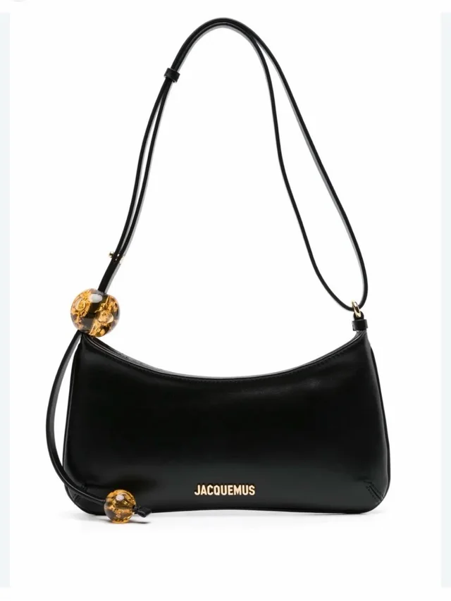 Jacquemus Bisou Perle Logo-Plaque Shoulder Bag- Black in brown|black|red Leather from Poshmark