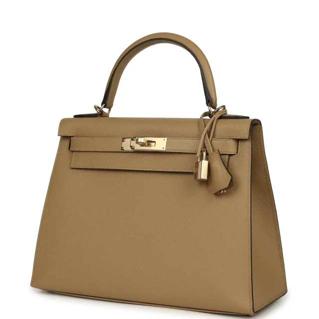 Hermès Kelly Sellier 28 Poussiere Epsom Permabrass Hardware in Epsom leather from Madison Avenue Couture, photo 5 of 9