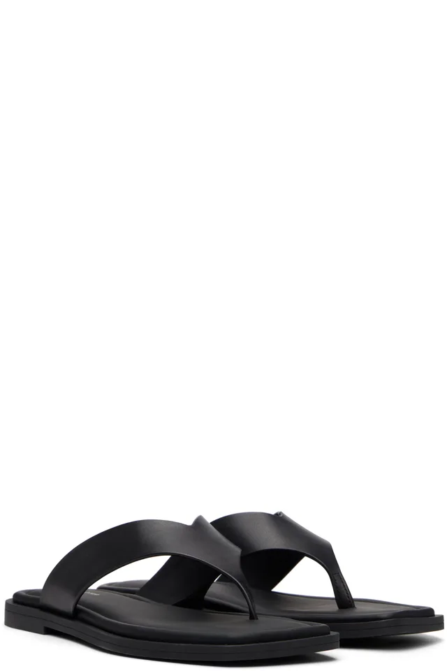 rag & bone Black Gracie Thong Sandals, photo 4 of 5 from SSENSE