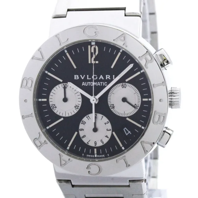 BVLGARI BVLGARI- Chronograph Automatic Watch BB38SSCH Polished in Black from Elady