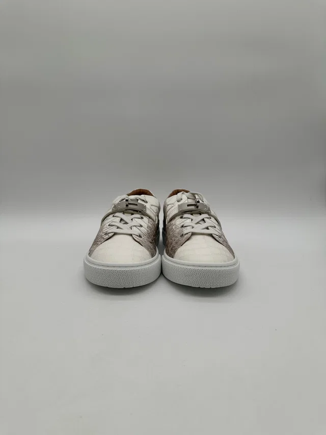 Hermès Sneaker Homme Croco Nilo Himalaya Blanc in White from Luxury Promise