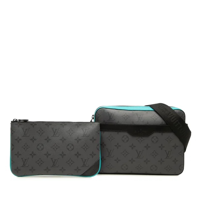 Gray Louis Vuitton Monogram Eclipse Trio Messenger Crossbody Bag in Grey Canvas from Designer Revival