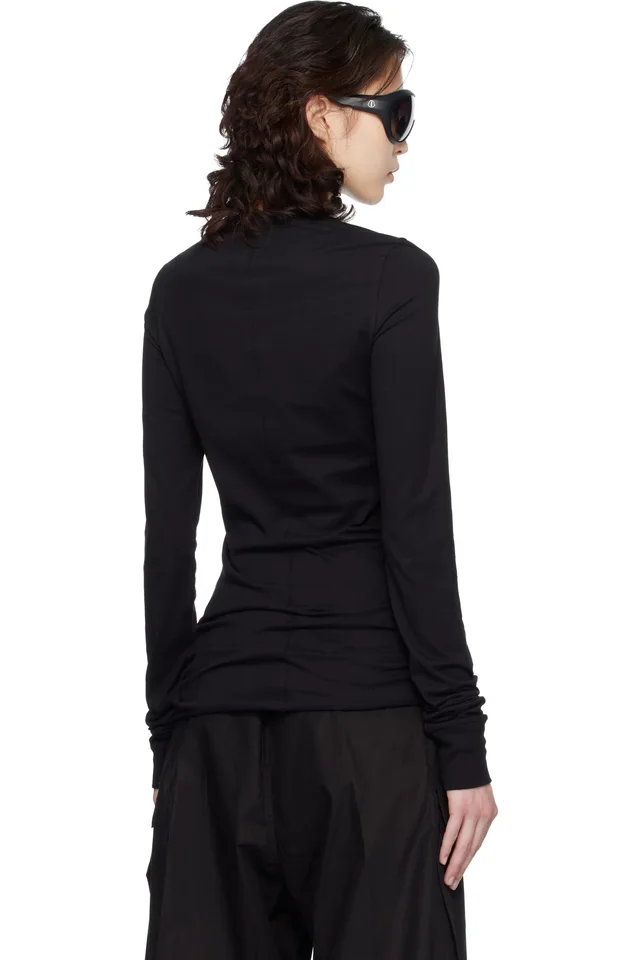 Moncler + Rick Owens Black Girder LS T-shirt, photo 3 of 5 from SSENSE