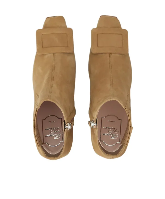 Roger Vivier Belle Vivier Wedge Booties in suede, photo 2 of 3 from SENSER