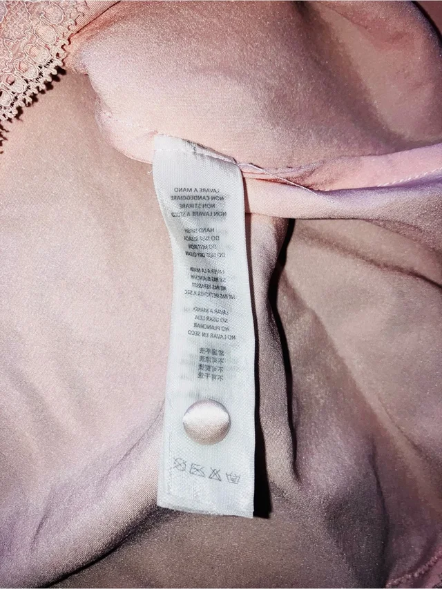 Stella McCartney Clara Whispering Pink Silk Lace-Trim Chemise in pink Silk from Poshmark, photo 12 of 13