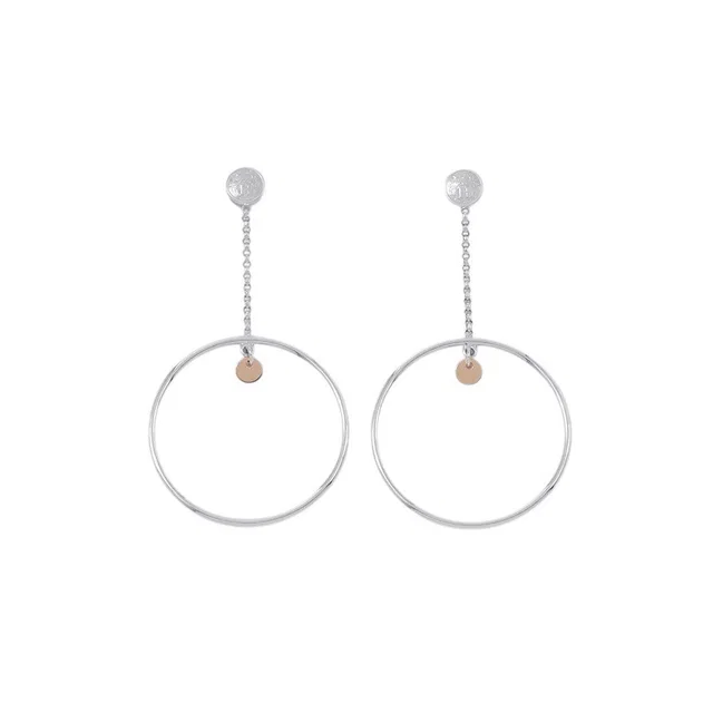 Hermès Exlibris Hoop Earrings SV925 K18PG from GALLERY RARE