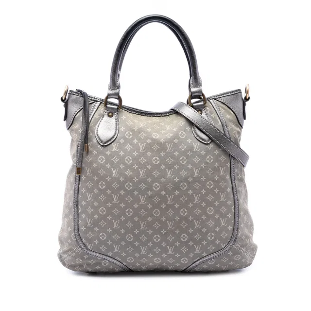 Gray Louis Vuitton Monogram Mini Lin Angele Satchel in Grey Canvas from Designer Revival