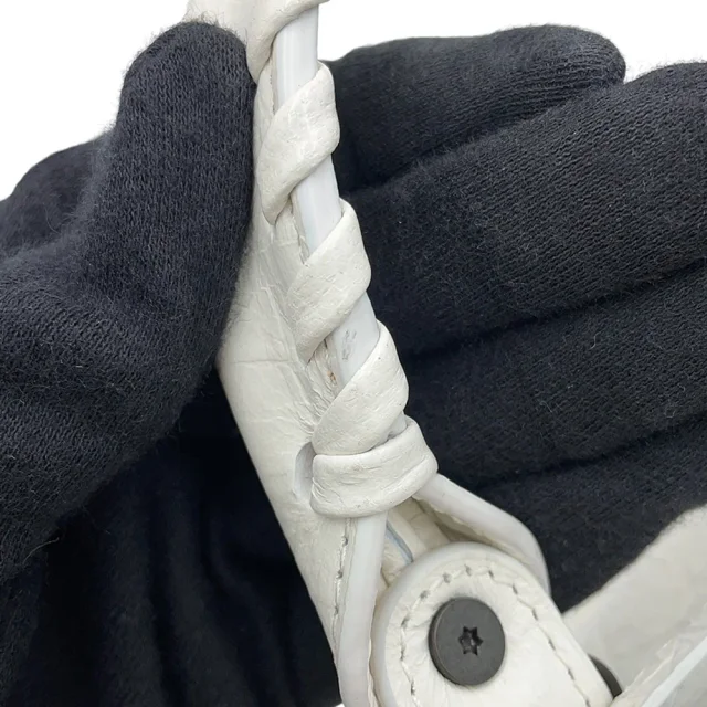Balenciaga City 2way Bag White806395 Arena Lambskin Size Mini in Lambskin from GALLERY RARE, photo 12 of 18