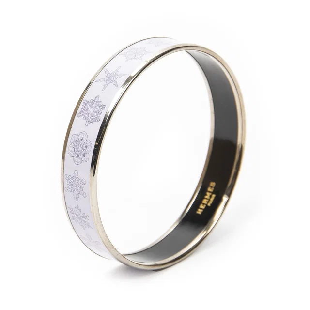 Hermès Enamel Bangle Lilacsilver Plating Bracelet from The Reluxe