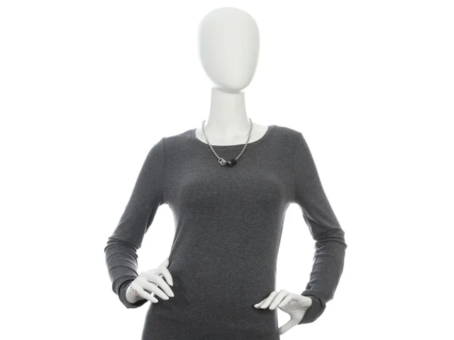 Hermès Palladium and Horn Maillon Necklace from Ann's Fabulous Finds, photo 5 of 5