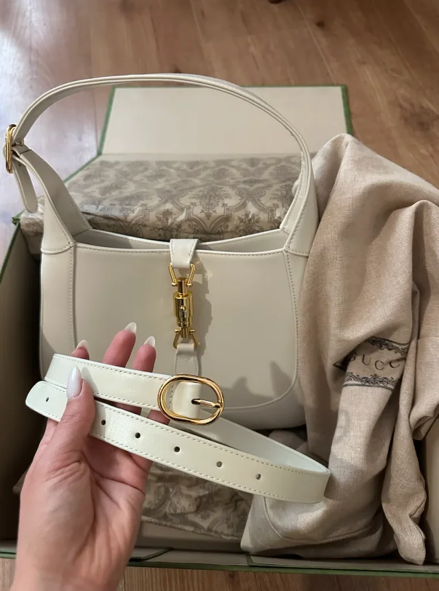 Gucci Cream Leather Jackie Bag in White Leather from HEWI, photo 5 of 7