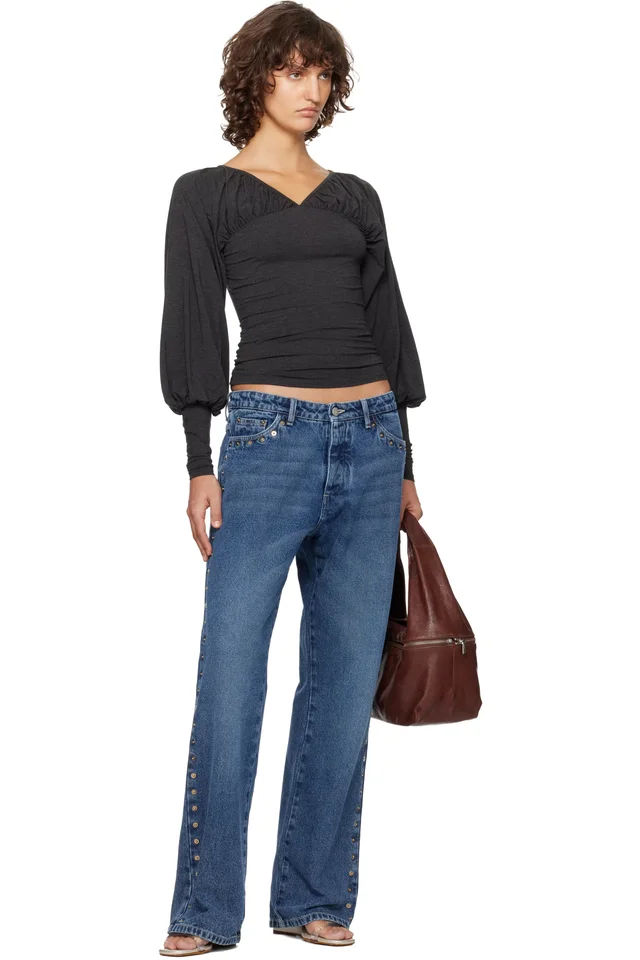 Paloma Wool Blue Crowd Jeans, photo 4 of 4 from SSENSE