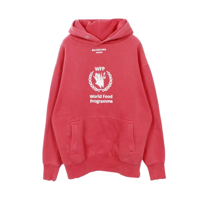 Balenciaga WFP Logo Print Cotton Hoodie from LuxUness