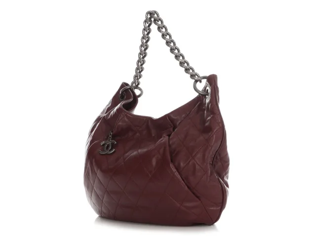 Chanel Quilted Smooth Leather Hobo in Burgundy Leather from Ann's Fabulous Finds, photo 1 of 1