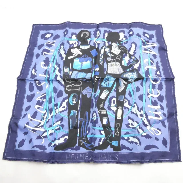 Hermès Carre 45 Monsieur Et Madame Scarf Silk in Silk from The Reluxe